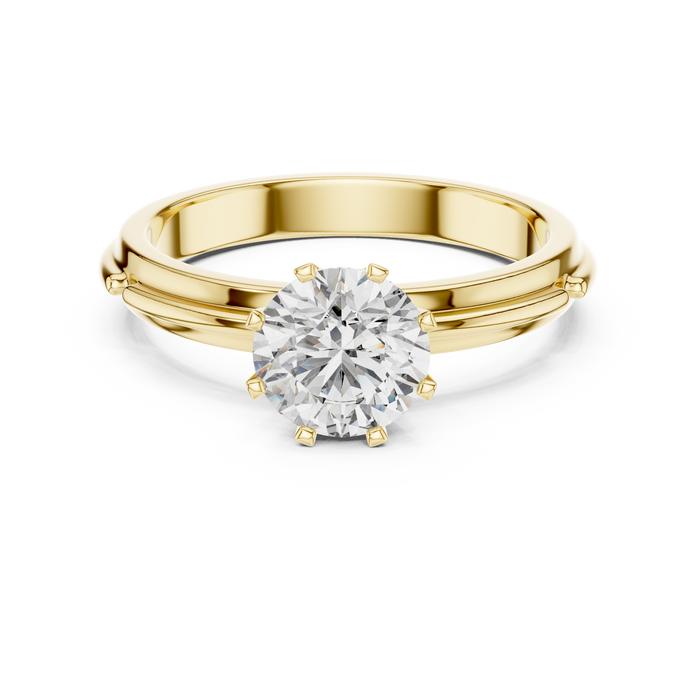 Bella Bypass Split-Shank Solitaire Lab-Grown Diamond Ring