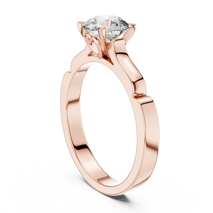 Diane Flat- Classic Solitaire Ring