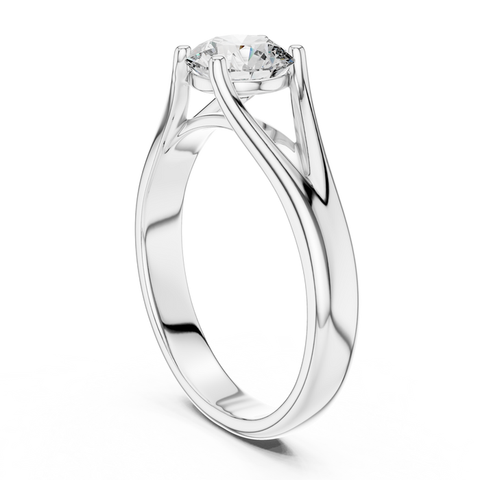 Éloïse Crossover Bypass Solitaire Ring