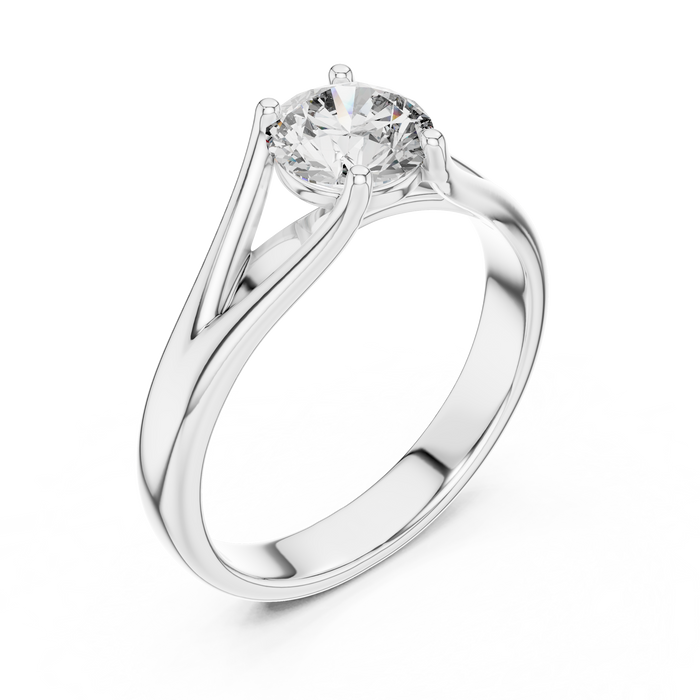 Éloïse Crossover Bypass Solitaire Ring