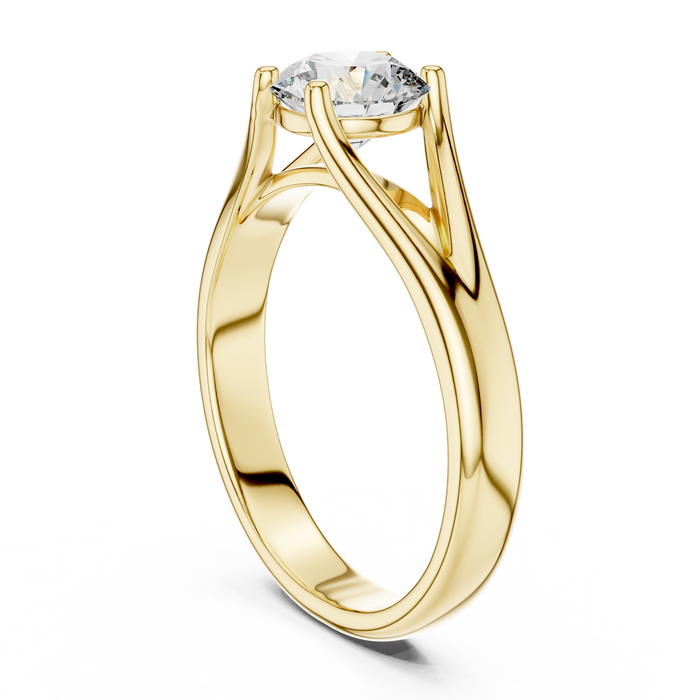 Éloïse Crossover Bypass Solitaire Lab-Grown Diamond Ring