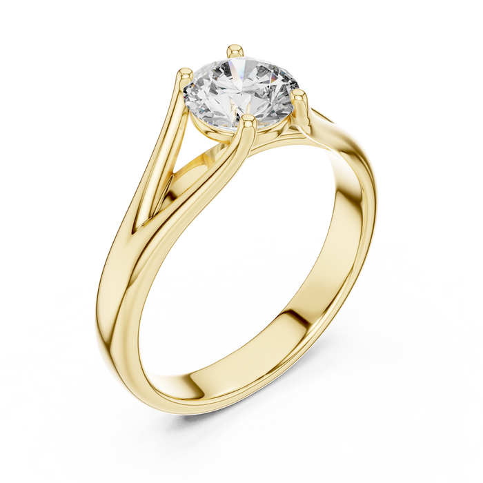 Éloïse Crossover Bypass Solitaire Lab-Grown Diamond Ring