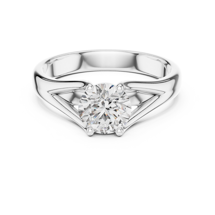 Éloïse Crossover Bypass Solitaire Ring