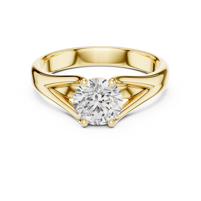 Éloïse Crossover Bypass Solitaire Lab-Grown Diamond Ring