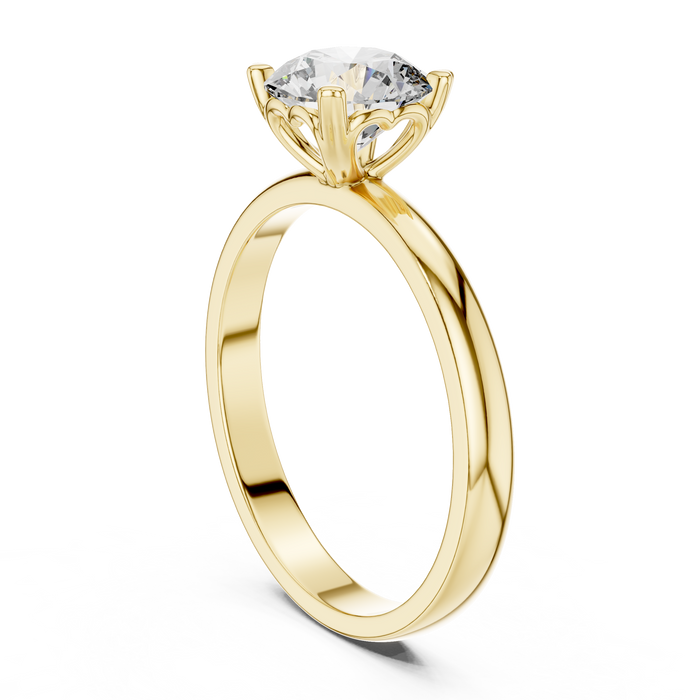 Freya Twisted-Shoulder Solitaire Lab-Grown Diamond Ring