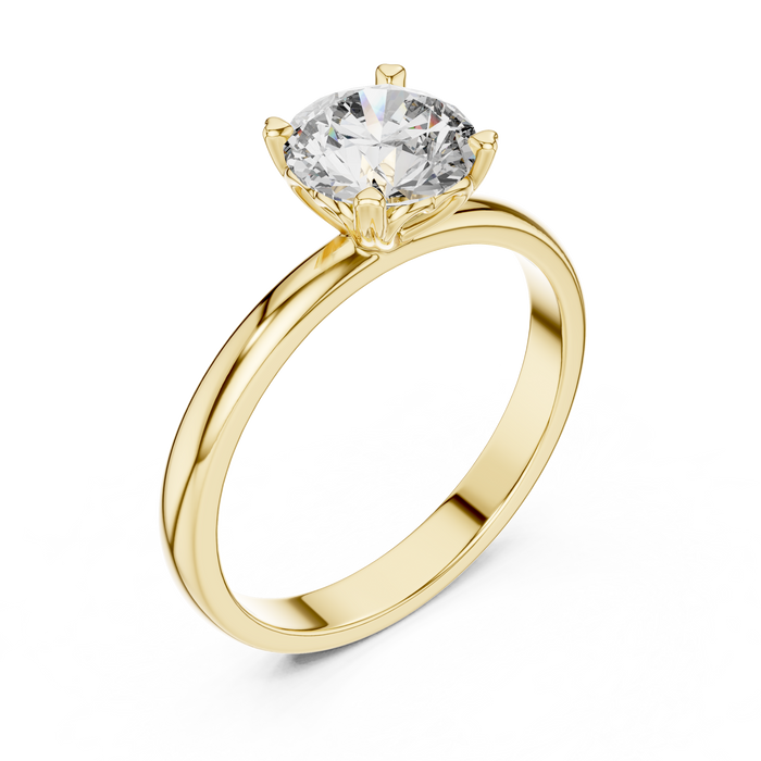 Freya Twisted-Shoulder Solitaire Lab-Grown Diamond Ring
