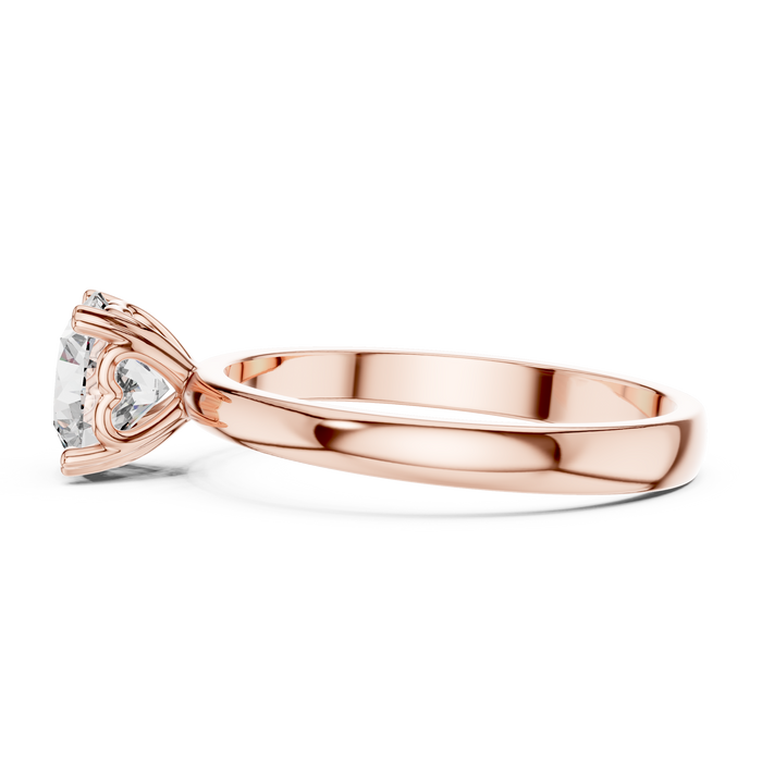 Freya Twisted-Shoulder Solitaire Ring