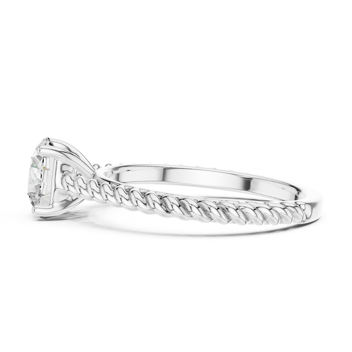 Giselle Rope Cable Solitaire Ring