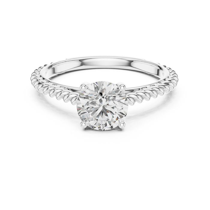 Giselle Rope Cable Solitaire Ring