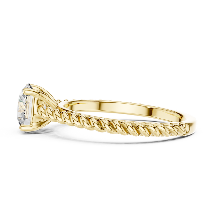 Giselle Rope Cable Solitaire Lab-Grown Diamond Ring
