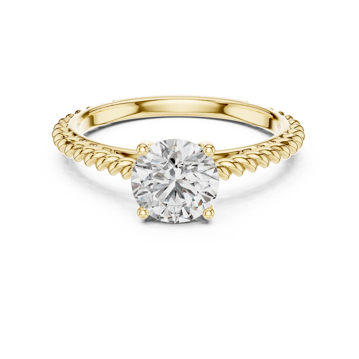 Giselle Rope Cable Solitaire Lab-Grown Diamond Ring