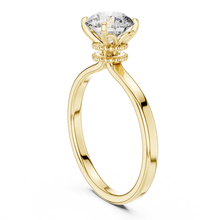 Juliette Milgrain Accent Solitaire Lab-Grown Diamond Ring