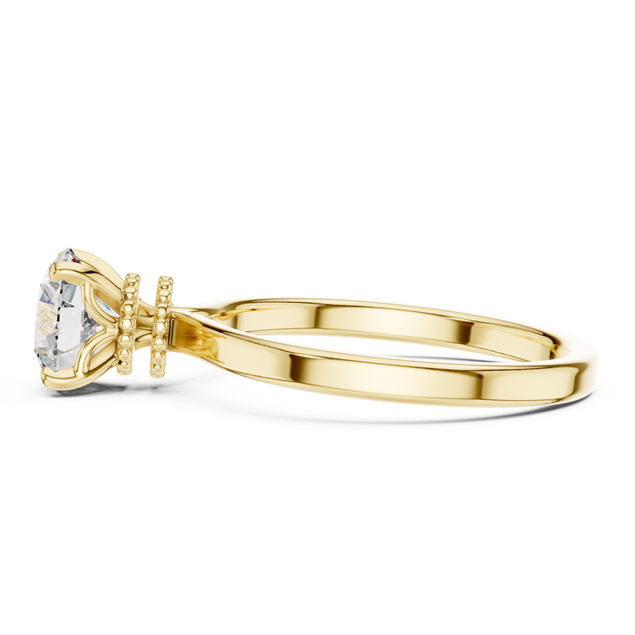 Juliette Milgrain Accent Solitaire Lab-Grown Diamond Ring