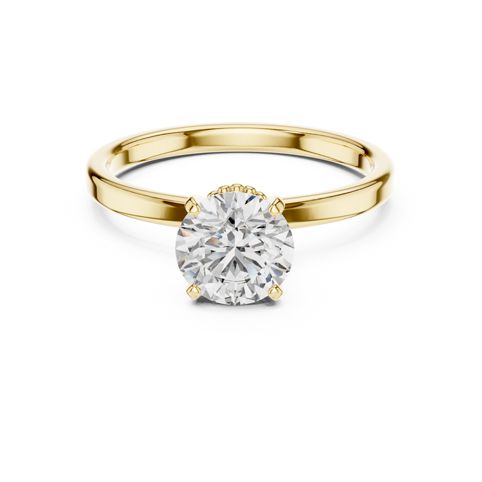 Juliette Milgrain Accent Solitaire Lab-Grown Diamond Ring