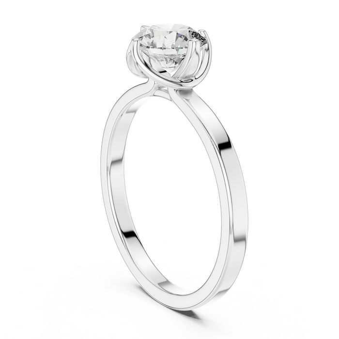 Maren Knife-Edge Slim Solitaire Ring