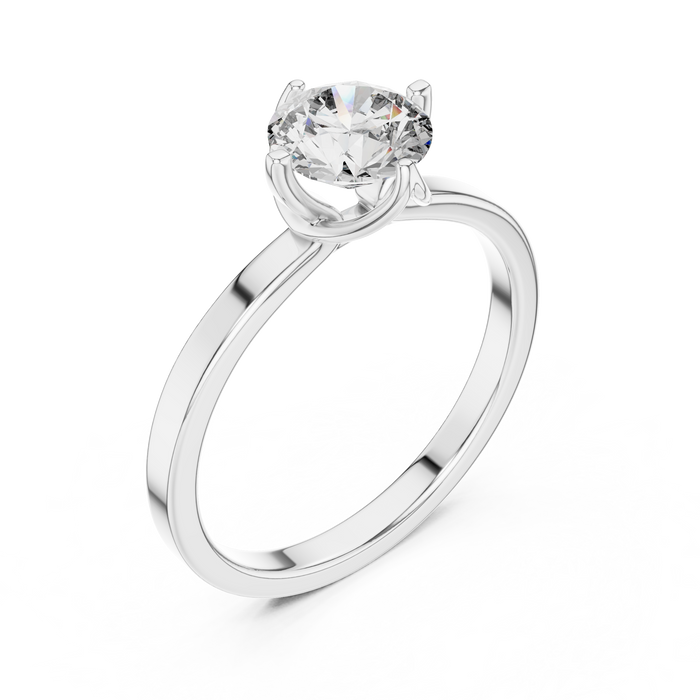 Maren Knife-Edge Slim Solitaire Ring