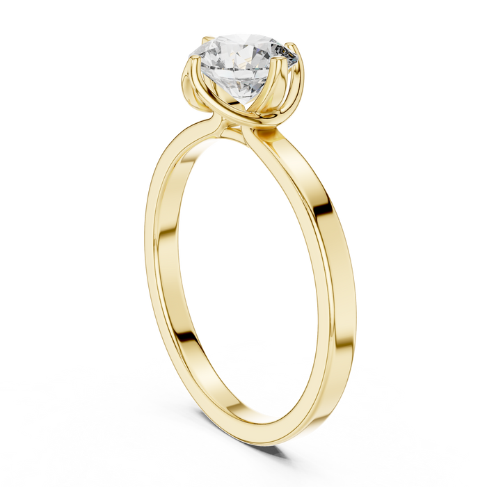 Maren Knife-Edge Slim Solitaire Lab-Grown Diamond Ring