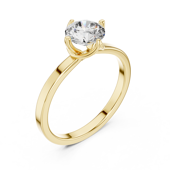 Maren Knife-Edge Slim Solitaire Lab-Grown Diamond Ring