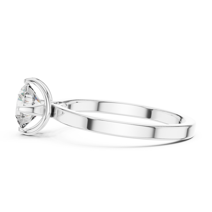 Maren Knife-Edge Slim Solitaire Ring