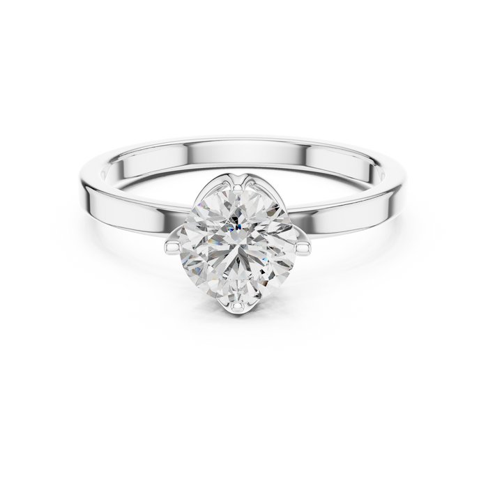 Maren Knife-Edge Slim Solitaire Ring