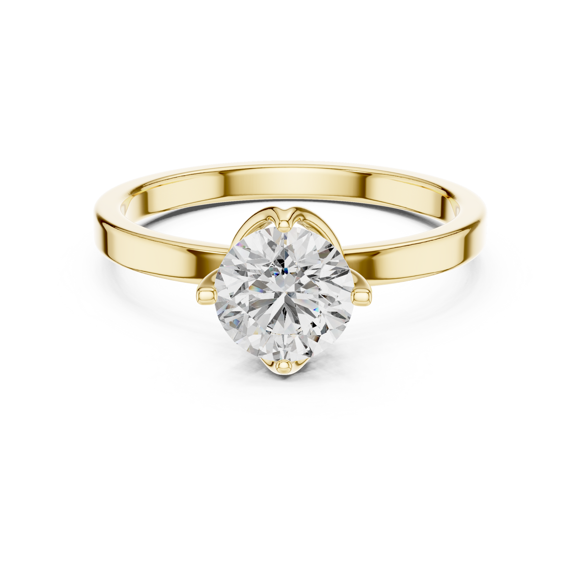 Maren Knife-Edge Slim Solitaire Ring