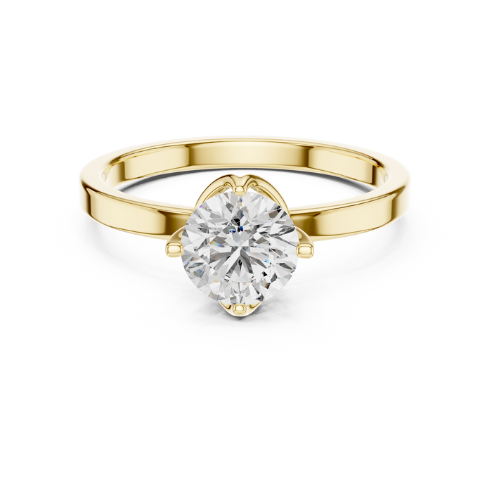 Maren Knife-Edge Slim Solitaire Lab-Grown Diamond Ring