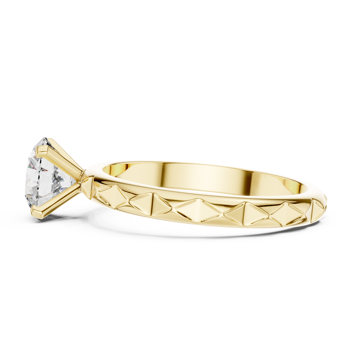 Odette Quilted- Solitaire Lab-Grown Diamond Ring