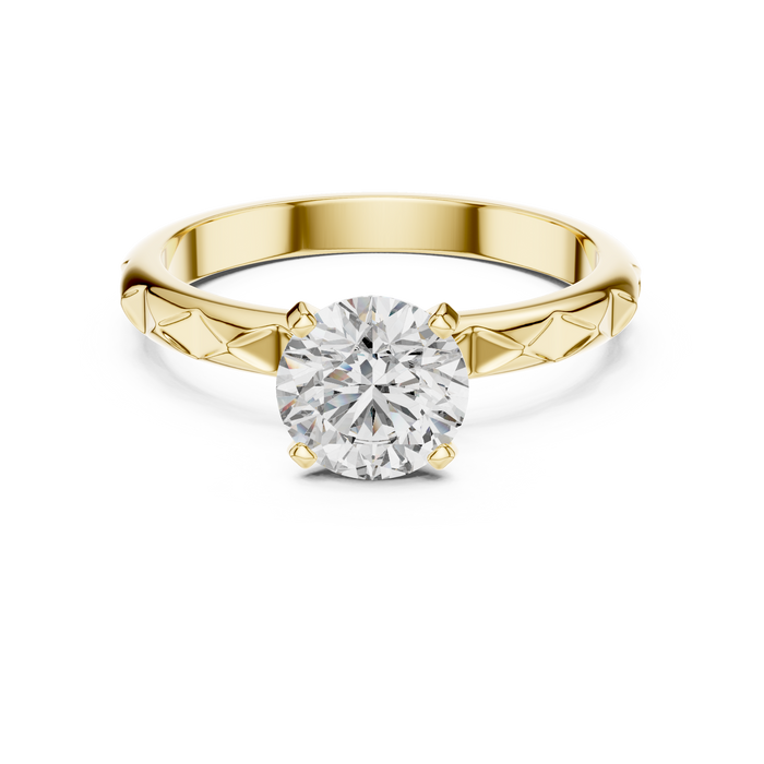 Odette Quilted- Solitaire Lab-Grown Diamond Ring