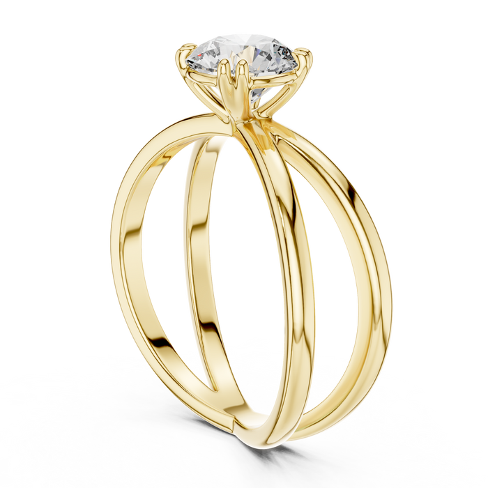 Reine Triple- Solitaire Lab-Grown Diamond Ring