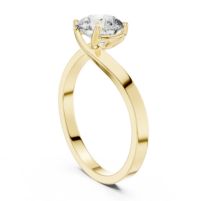 Talia Split-Shank Wave Solitaire Lab-Grown Diamond Ring