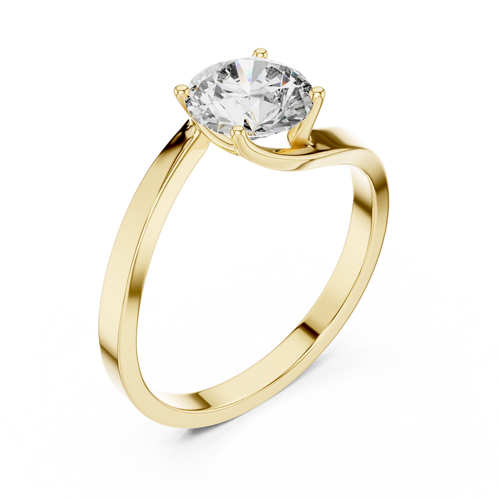 Talia Split-Shank Wave Solitaire Lab-Grown Diamond Ring