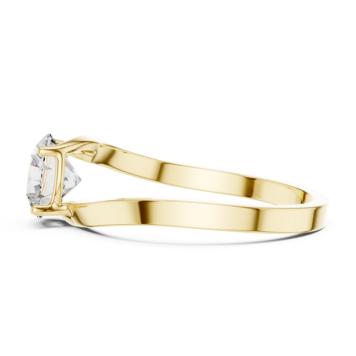 Talia Split-Shank Wave Solitaire Lab-Grown Diamond Ring