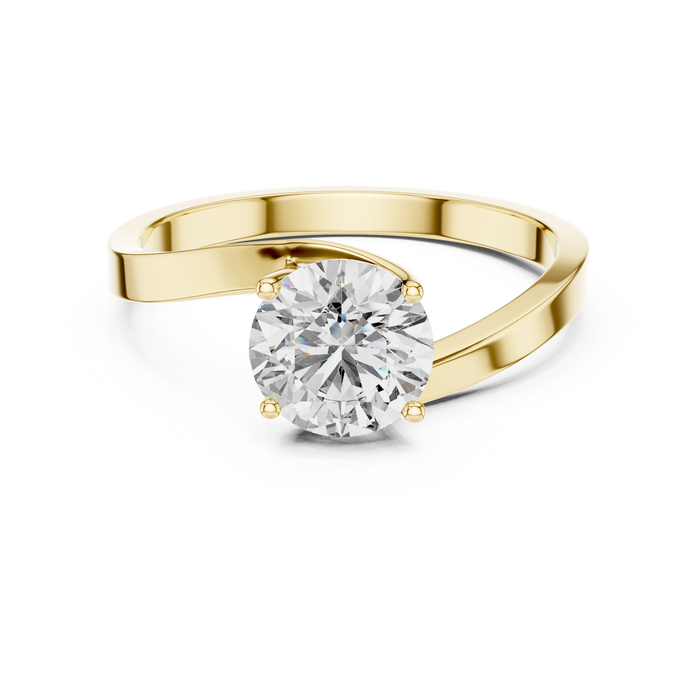 Talia Split-Shank Wave Solitaire Lab-Grown Diamond Ring