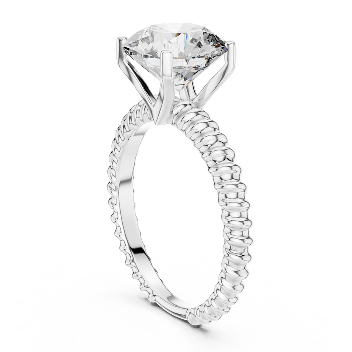 Wren Pave Eternity-Shank Solitaire Band