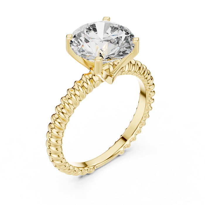 Wren Pave Eternity-Shank Solitaire Lab-Grown Diamond Band