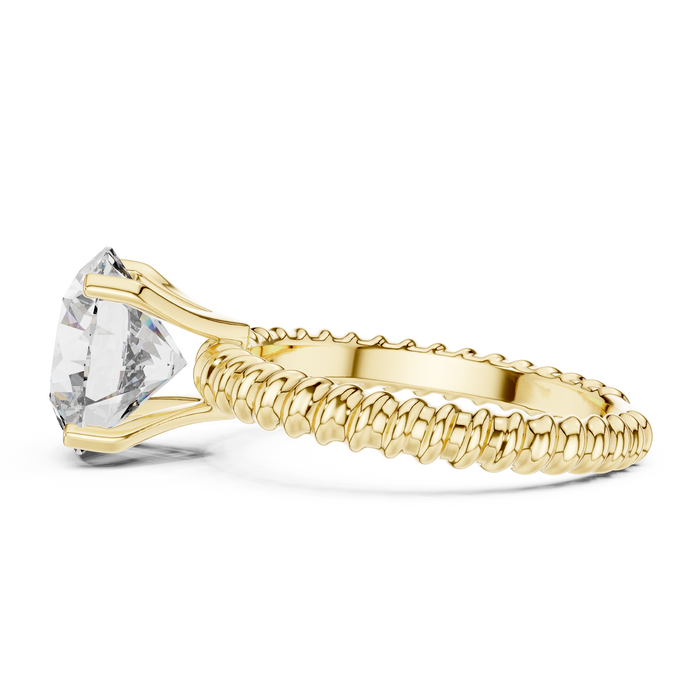 Wren Pave Eternity-Shank Solitaire Lab-Grown Diamond Band