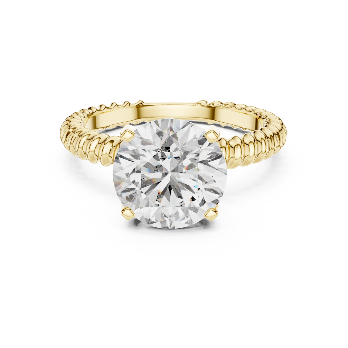 Wren Pave Eternity-Shank Solitaire Band