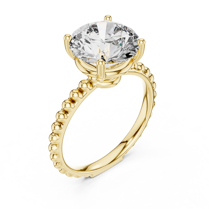 Xanthe Half-Pave Solitaire Lab-Grown Diamond Ring