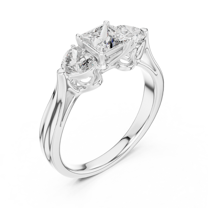 Zara Heart Twist Solitaire Ring