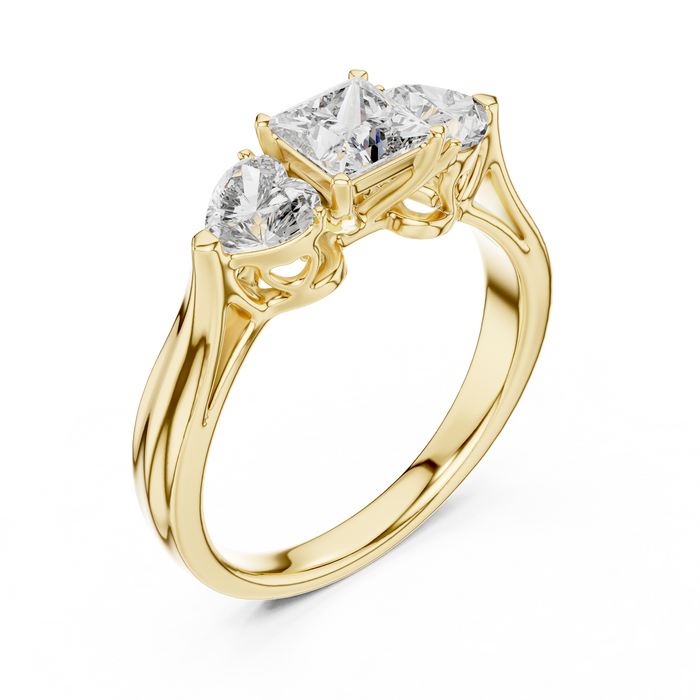 Zara Heart Twist Solitaire Lab-Grown Diamond Ring