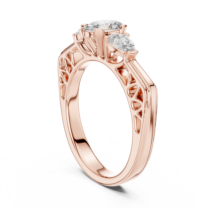 Amélie Three-Stone Accent Ring