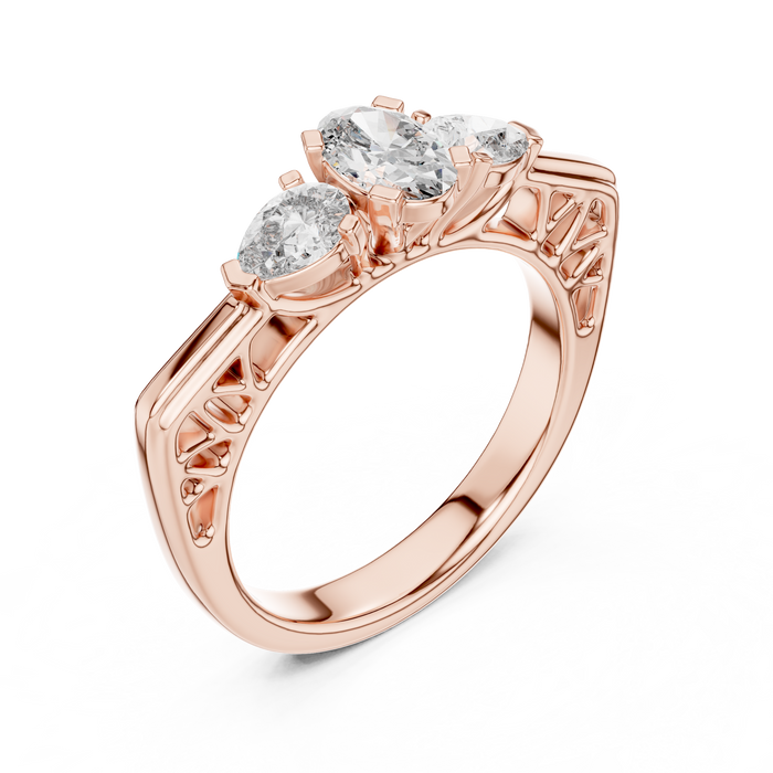 Amélie Three-Stone Accent Ring
