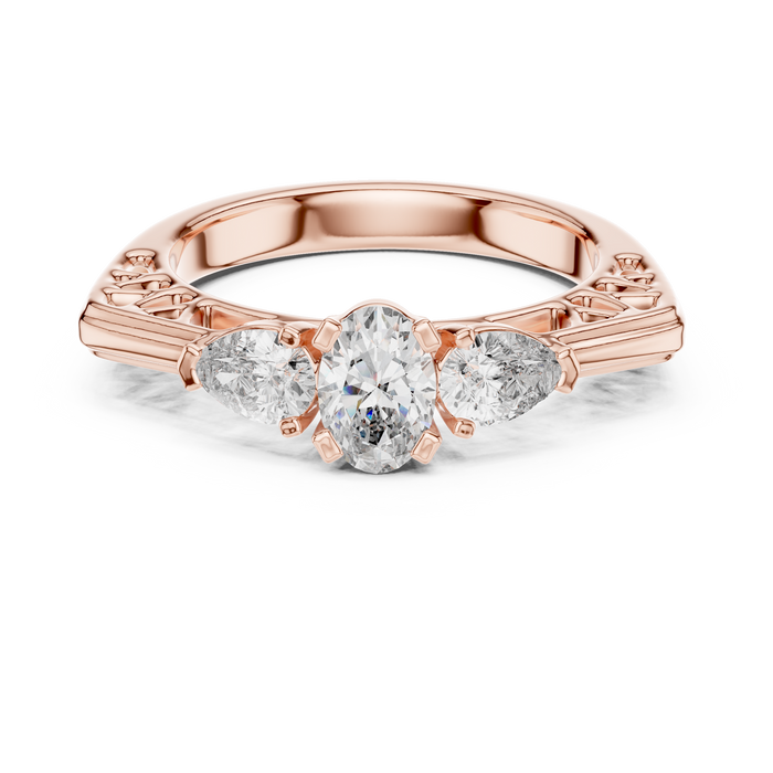 Amélie Three-Stone Accent Ring