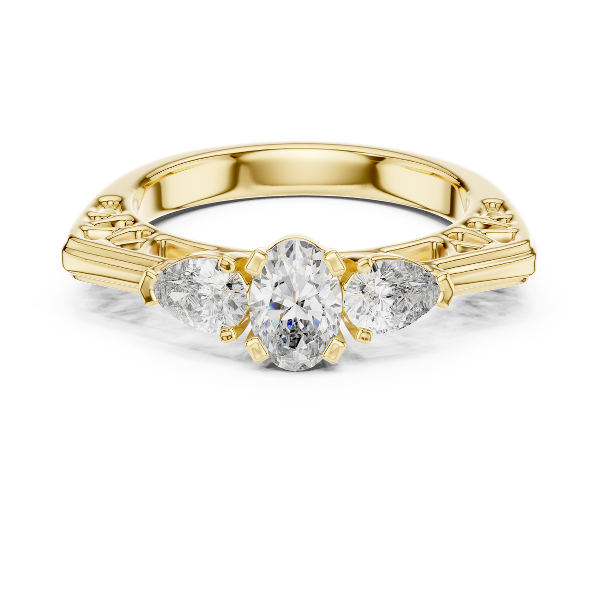 Amélie Three-Stone Accent Ring