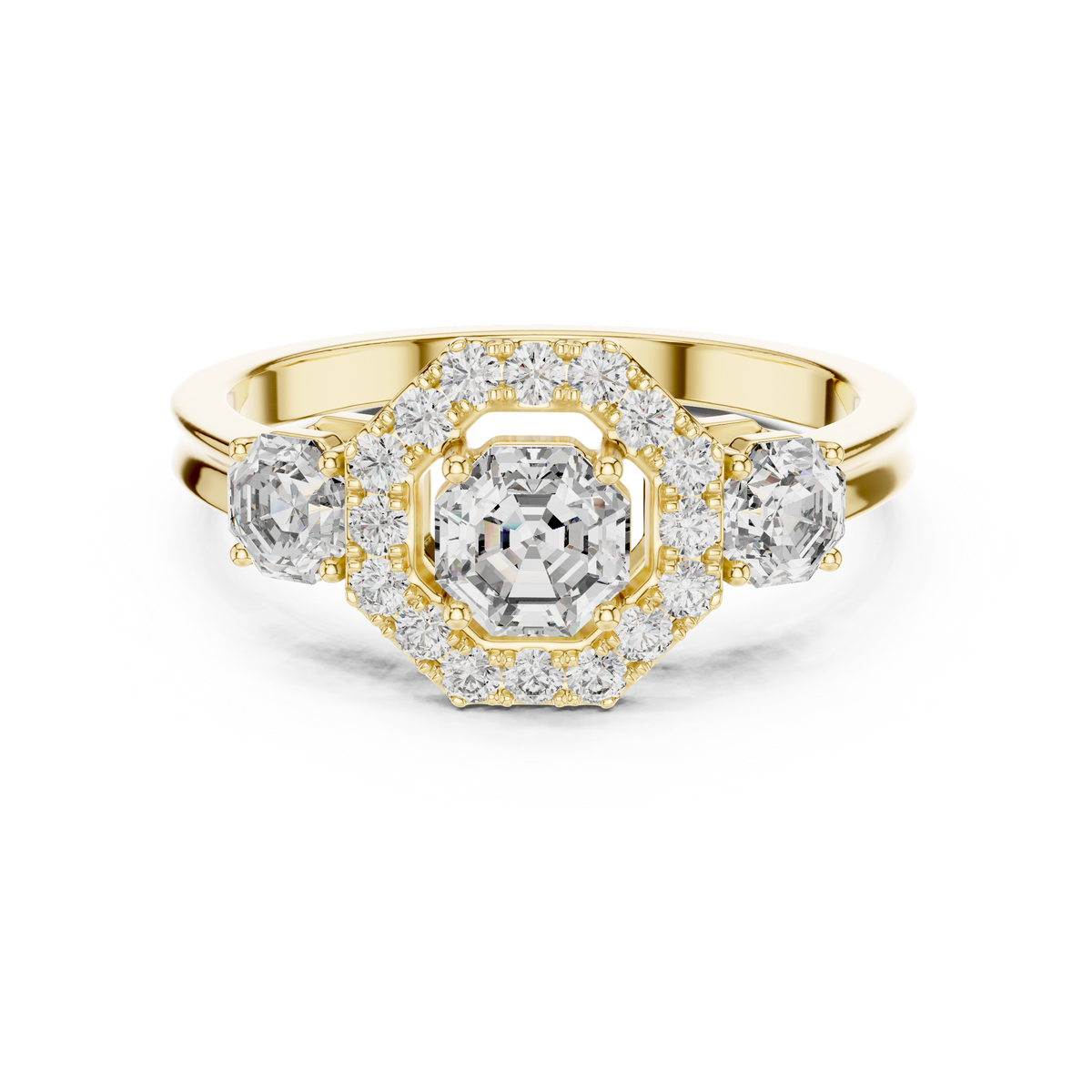 Brigitte Halo Split- Lab-Grown Diamond Ring