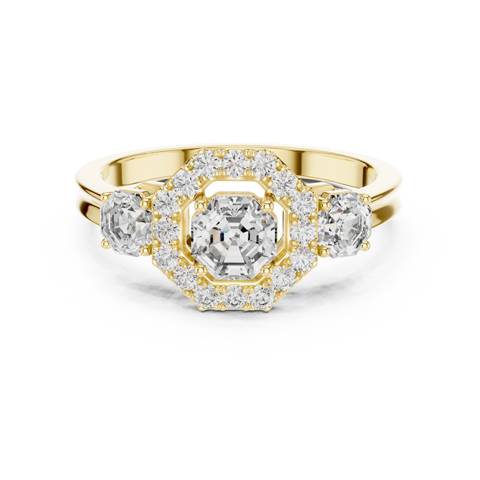 Brigitte Halo Split- Lab-Grown Diamond Ring