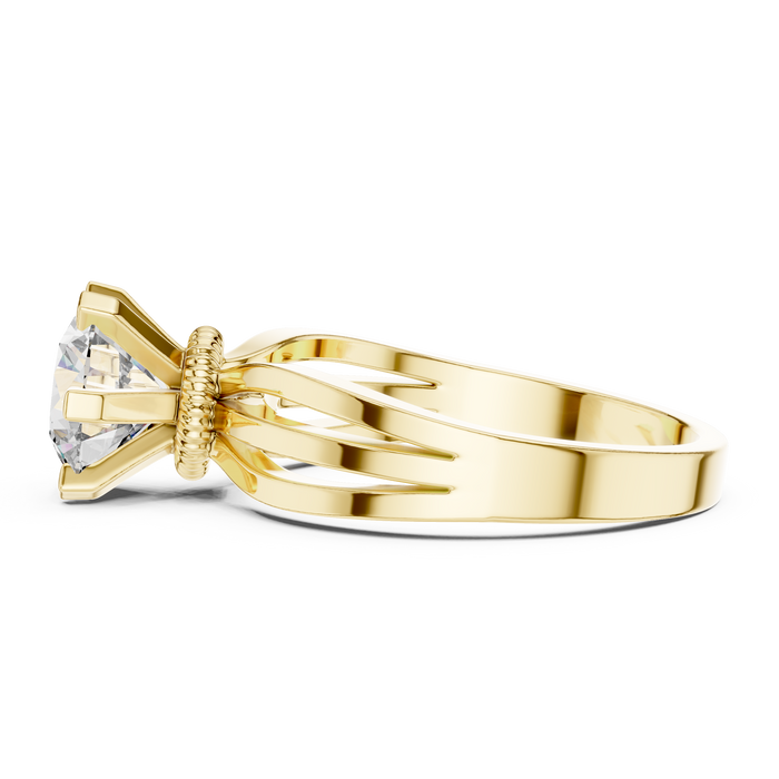 Faustine Hidden-Halo Split-Shank Lab-Grown Diamond Ring
