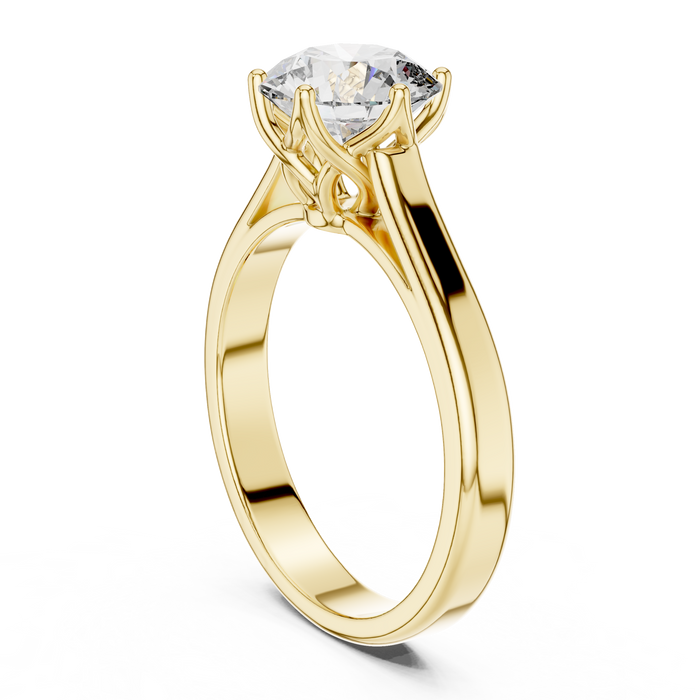 Garance Crossover Twist Solitaire Lab-Grown Diamond Ring
