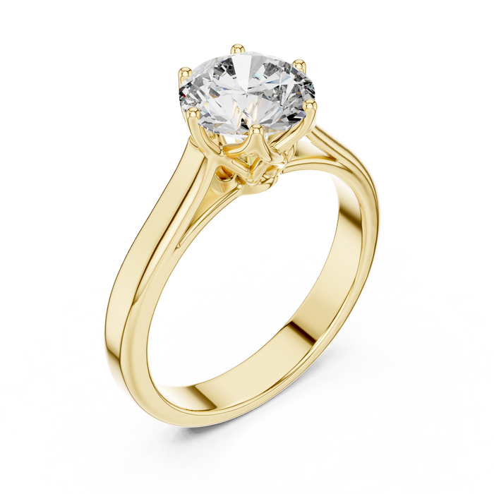 Garance Crossover Twist Solitaire Lab-Grown Diamond Ring