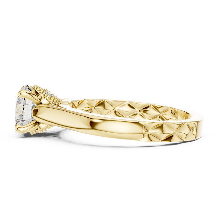 Léonie Quilted Side-Stone Lab-Grown Diamond Ring
